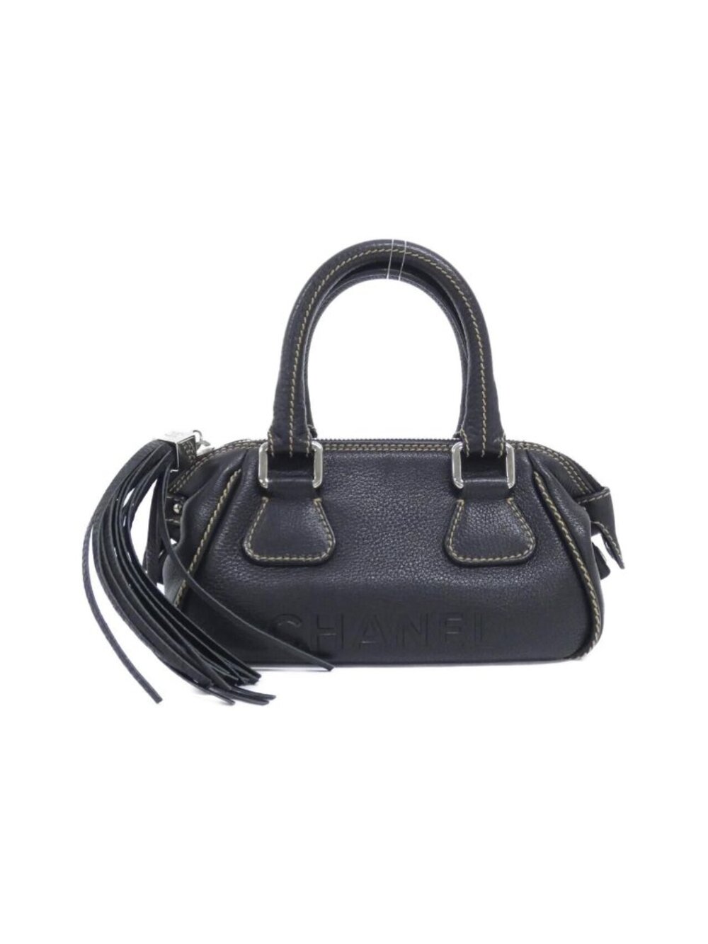 Chanel Vintage Bag Handbag Black